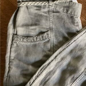 Casual Khaki Green Cropped Pants